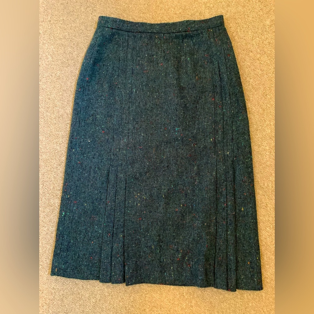 Vintage Breckenridge Wool Tweed Midi Skirt, vintage size 10, fits like modern 6.